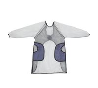 Tablier en PVC Transparent à Manches Longues, avec Deux Poches | Imperméable, Design Essuyable, Dos en Maille et Fermeture Auto-agrippante, la Cuisine et Vaisselle