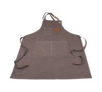 Tablier en toile imperméable épais pour cuisine barbecue (gris) | Imperméable, résistant à l'huile, aux taches, idéal pour la cuisine, le café, les activités de barista