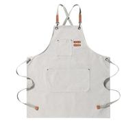 Tablier en toile pour Chef de cuisine, multi-poches, polyvalent, pour le travail, pour Bar, Restaurant, Grill, café, Barbecue, magasin de thé au lait