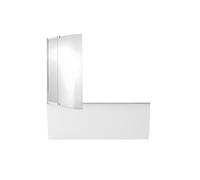 Tablier frontal baignoire rectangulaire + pare bain, blanc brillant Installation en niche