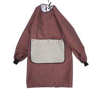 Tablier Imperméable de Travail pour Service Alimentaire, Rayures Marron | Polyester à Séchage Rapide, Couverture Anti-huile, Bretelle Réglable, pour Barbecue et Milieux Exigeants