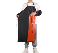 Tablier imperméable réglable de haute résistance, industriel de travail en caoutchouc PVC résistant à l'huile pour usine, abattoir et boucher - Hommes et femmes