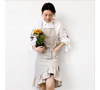Tablier Japonais Simple En Coton Et Lin Plissé En Queue De Papillon, Bavoir De Ménage Pour Femmes, Tablier Enveloppé De Cuisine
