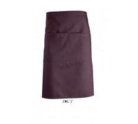 Tablier mi-long - SOL S - 88020 - Rouge bordeaux - Taille unique - Lavable à 60°C