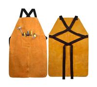 Tablier Professionnel, Vêtement De Protection En Cuir De Vache Pour Soudeur, Menuisier, Jardinier, Coloris Brun