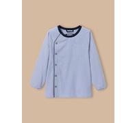 Tablier Rayé Garçon En Seersucker Rayure Bleue 2/3A