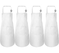 Tablier - YZMRBDQC - 4 Pièces - Ajustable - 2 Poches - Blanc