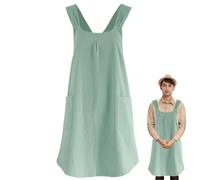Tabliers croisés pour femmes avec poches | Tablier en lin de coton doux de style japonais - Tabliers pour femmes avec 2 poches, tabliers de chef pour le jardinage de pâtisserie, tablier de cuisson