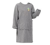 Tabliers de cuisine à manches longues pour femmes avec poches - Joli tablier de serveuse pour femmes - Tabliers de peintres pour adultes, Noir , taille unique