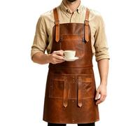 Tabliers de cuisine en cuir avec bretelles réglables imperméables et | Tablier d'atelier, tablier de barbecue pour barbecue, pâtisserie, travail du bois, artisanat, chefs à domicile