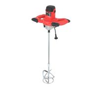 TABODD Malaxeur Mortier Colle électrique, 2100W 220V Mélangeur de ciment à 6 vitesses avec outil d'agitation à double poignée pour mélanger la peinture, le mortier,le plâtre,le mastic -Rouge