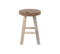 Tabouret 4 Pieds en Teck Brut Naturel - CLACIKO - ALTOBUY Bois G
