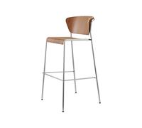 Tabouret 4 Pieds Sans Accoudoirs Scab Lisa Wood 2854 CR NC Canaletto noyer