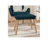 Tabouret 45x29,5x35 cm velours bleu341445