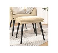 vidaXL Tabouret 45x29,5x35 cm velours crèmeblanc341513 Blanc G