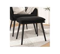 vidaXL Tabouret 45x29,5x35 cm velours noir341510 Noir G