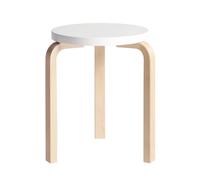 Tabouret 60 Bouleau/ Blanc