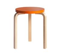 Tabouret 60 Bouleau/ Orange