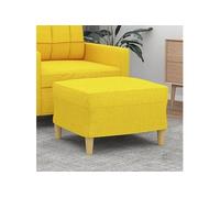 vidaXL Repose-Pied Jaune Clair 60x50x41 cm Tissu