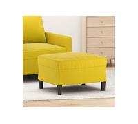 vidaXL Repose-Pied Pouf de Chambre à Coucher Tabouret de Canapé Meuble de Salle de Séjour Maison Intérieur Jaune 60x50x41 cm Velours