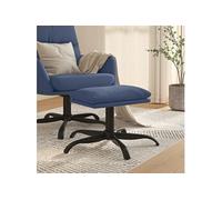 vidaXL Repose-pied Bleu Tissu