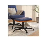 vidaXL - Repose-pied Bleu Tissu et Similicuir