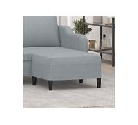 vidaXL Repose-Pied Pouf de Chambre à Coucher Tabouret de Canapé Meuble de Salle de Séjour Maison Intérieur Gris Clair 70x55x41 cm Tissu