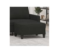 vidaXL Repose-Pied Pouf de Chambre à Coucher Tabouret de Canapé Meuble de Salon Salle de Séjour Maison Intérieur Noir 70x55x41 cm Tissu