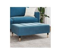 vidaXL Repose-pied 77x55x31 cm velours bleu