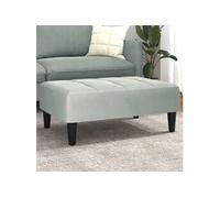 vidaXL Repose-pied en velours gris clair 77x55x31 cm