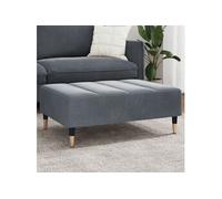 vidaXL Repose-pied Tabouret 77x55x31 cm Velours Gris foncé