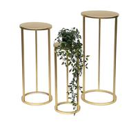Tabouret à fleurs métal doré rond support à fleurs table d'appoint 96510 lot ...