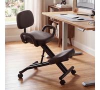 Mendler Chaise à Genoux avec Dossier HWC-Q22 Marron foncé