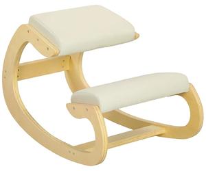 Tabouret à genoux, structure en bois, 55 x 85 x 55 cm, supporte jusqu'à 100 kg, conception ergonomique, assise rembourrée