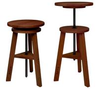 Tabouret Artina Arles Ø 30 cm Tabouret pivotant en bois de noyer, Ø30cm