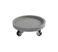 Tabouret à plantes rond polyvalent avec bacs d'égouttement sur roues (Grijs, XXL)