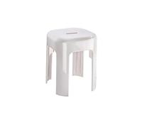 WENKO Tabouret de salle de bains Alaska – Polypropylène 37 x 45,5 x 37 cm – Blanc
