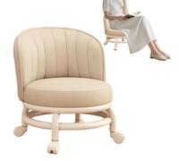 Tabouret à roulettes doux, confortable, imperméable, ergonomique | Tabouret bas pivotant pour la maison, la chambre, la cuisine, la salle de bain, le bureau, le bar, le garage, le salon