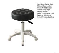 Tabouret à Roulettes Noir avec hauteur réglable，pour Cafés salons de coiffure bars etc