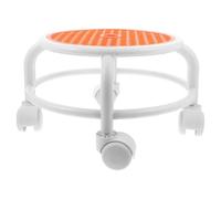 Tabouret à Roulettes Rond en Plastique pour Pédicure, Siège Mobile | Repositionnement Facile, Déplacement Silencieux, Atelier Massage, Usage pour Techniciens Onglerie et Garage