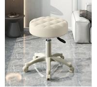 Tabouret à roulettes tabouret pivotant Tabouret à roulettes de Travail Hauteur réglable pour Similicuir et Acier chromé