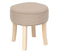 Tabouret ""Adriel"" peuplier beige D35x35cm - Atmosphera Créateur d'intérieur