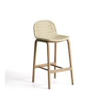 Tabouret Alipa en bois d'acacia massif et corde