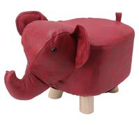 Tabouret animal en forme d'éléphant, antidérapant, silencieux, confortable, stable, tabouret multifonctionnel mignon pour enfants, rouge