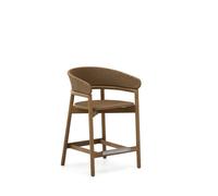 Tabouret Arinella en bois d'acacia massif, finition naturelle et corde beige, 65 cm, certifié FSC 100 %.