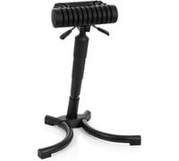 Tabouret assis-debout / Tabouret de travail TOP WORK 33 Similicuir Noir Mousse Métal hjh OFFICE Noir G