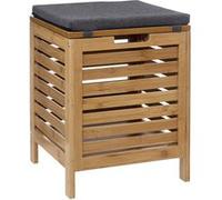 Tabouret de salle de bain BAMBOO avec panier à linge, 2en1