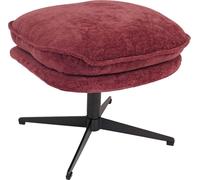 Tabouret avec coussin HWC-P32, Pouf/repose-pieds Ottomane Tissu/Textile Chenille (370 g/m²) ~ baie