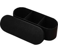 Tabouret avec espace de rangement - Pouf pliable/repose-pieds - Rembourré - Supporte jusqu'à 299 kg - 38 x 38 x 28 cm - Noir