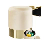Tabouret avec espace de rangement rond crème